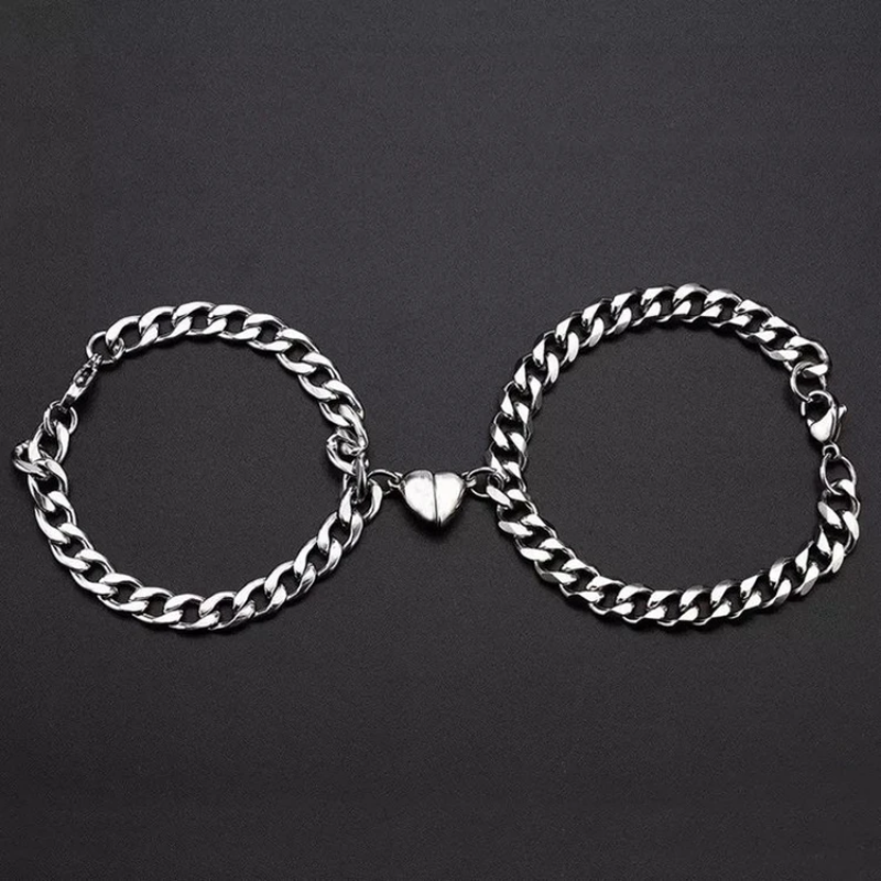 Heart Link Bracelet Set