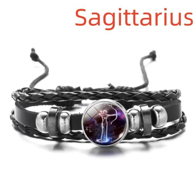 12 Zodiac Signs Constellation Charm Luminous Bracelet