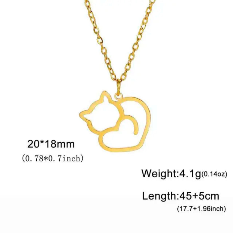 Fashion Cat Pendant Necklace