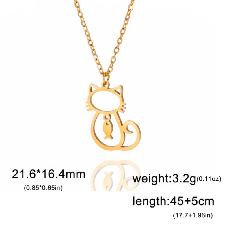 Fashion Cat Pendant Necklace