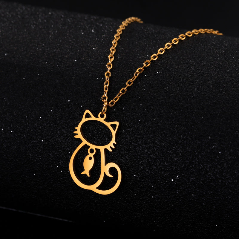 Fashion Cat Pendant Necklace