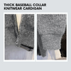 Thick Baseball Collar Knitwear Cardigan