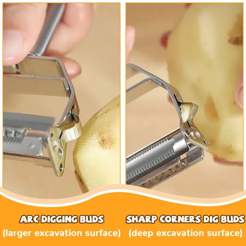 Stainless Steel Multi-function Peeler and Slicer | 1 + 1 Free