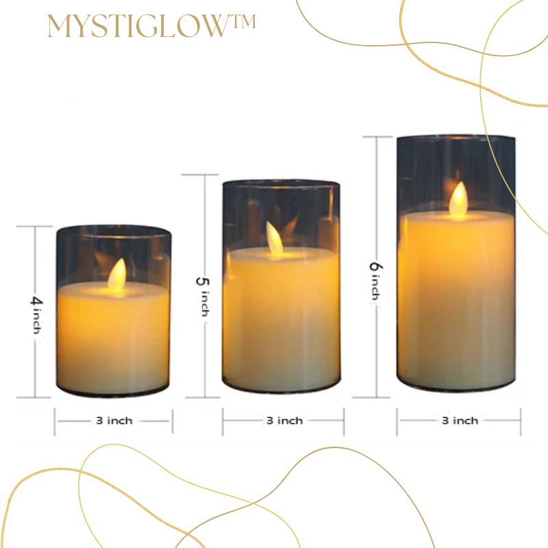 MystiGlow™ - Enchanté Flameless Candles Set (3 Candles)