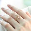 Cubic Zirconia Letter Ring | 1+1 FREE
