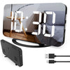 Load image into Gallery viewer, Digital LED Mirror Alarm Clock