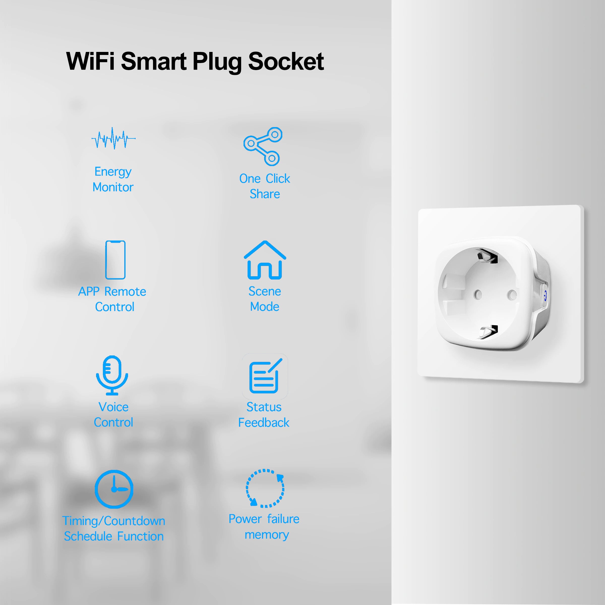 Smart WiFi Plug With Power Monitor | 1+1 FREE