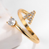 Cubic Zirconia Letter Ring | 1+1 FREE