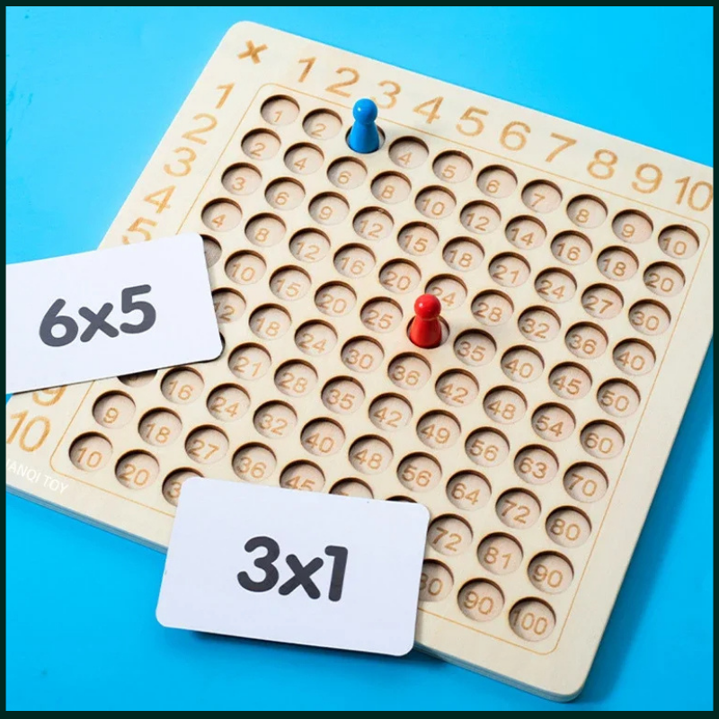 Educational Wooden Math Board Game Set
