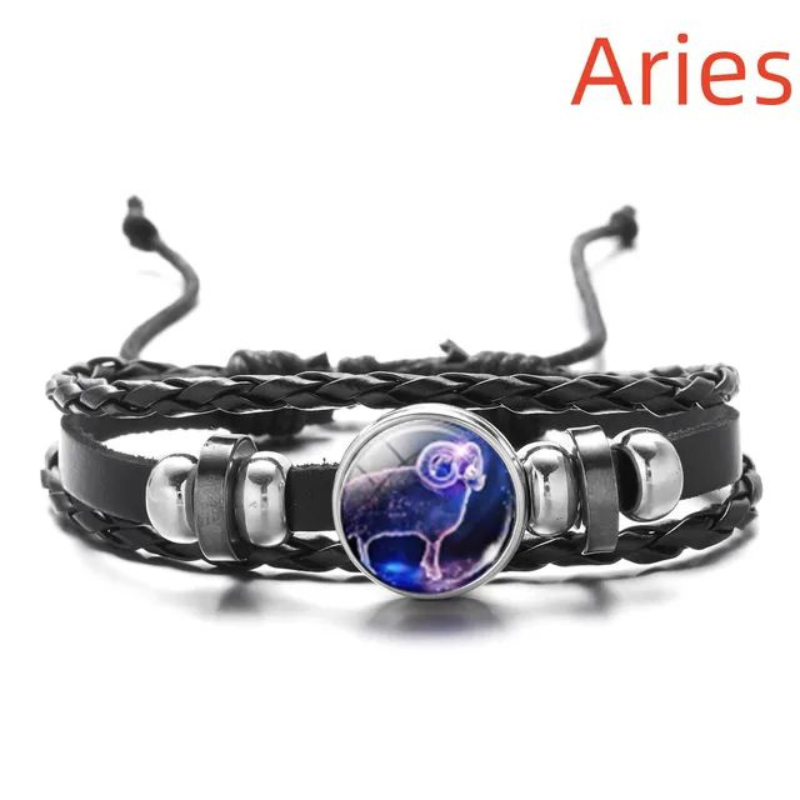 12 Zodiac Signs Constellation Charm Luminous Bracelet