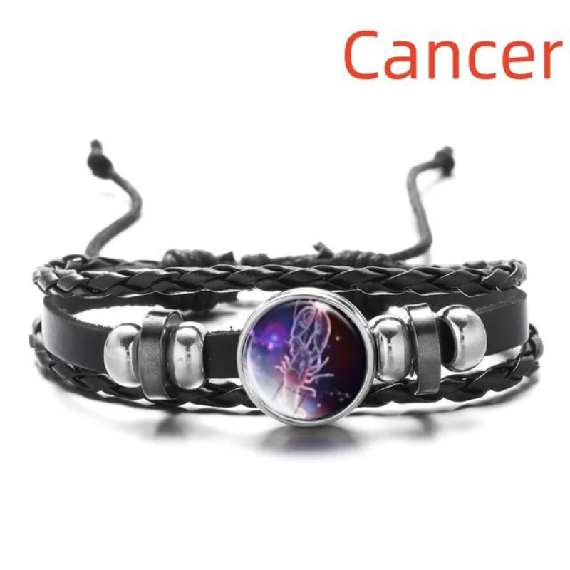 12 Zodiac Signs Constellation Charm Luminous Bracelet