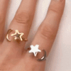 Adjustable Anxiety Ring: Moon and Star Spinner