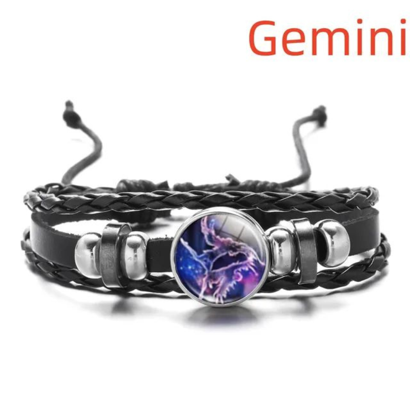 12 Zodiac Signs Constellation Charm Luminous Bracelet