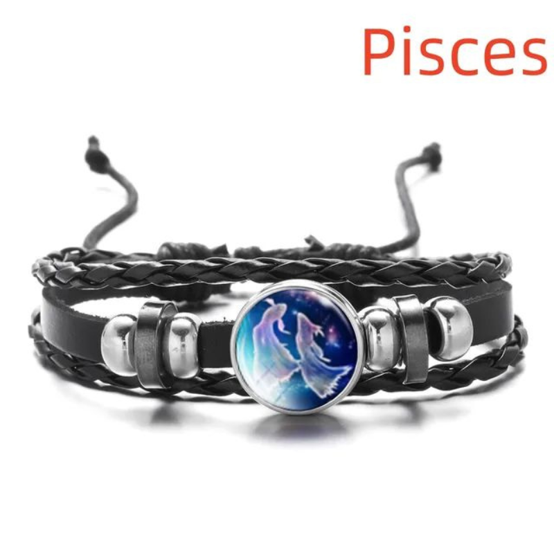 12 Zodiac Signs Constellation Charm Luminous Bracelet