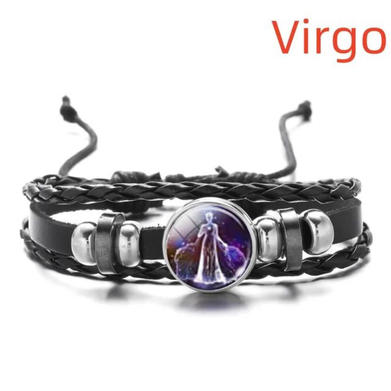 12 Zodiac Signs Constellation Charm Luminous Bracelet