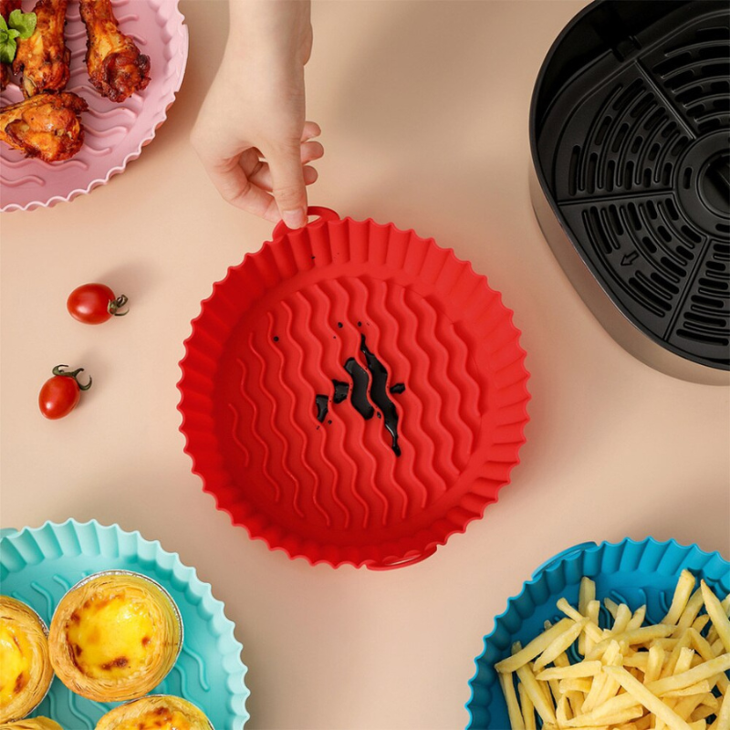 Eco-Friendly Reusable Air Fryer Silicone Tray | 1 + 2 FREE